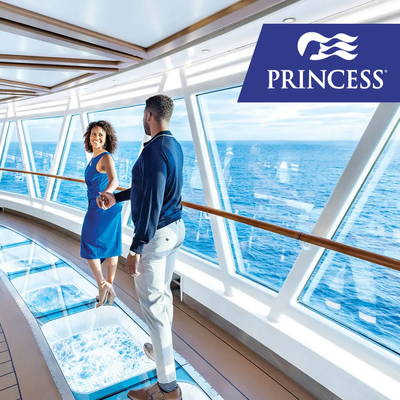 Vista al mar desde cubierta de Princess Cruises